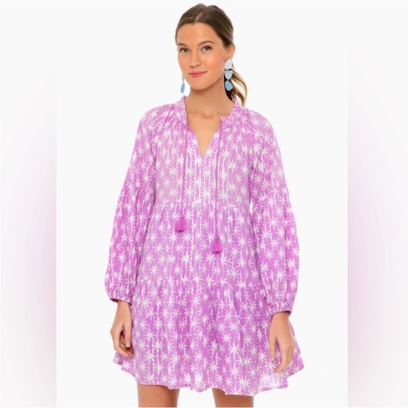 Tuckernuck Oliphant Virgo Lilac Tiered Mini Dress - Picture 2 of 11